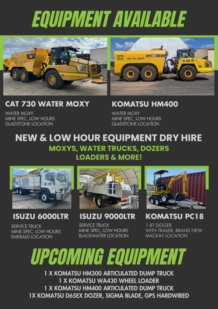 K2 Plant | Equipment Dry Hire Queensland